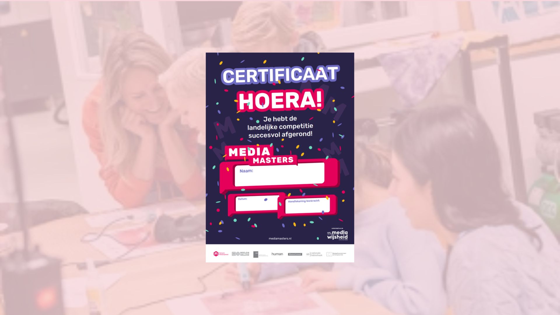 Deelnamecertificaat MediaMasters